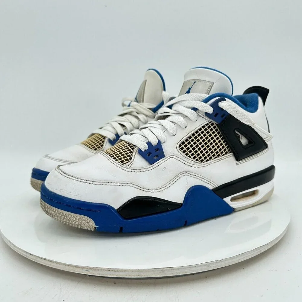 Nike Air Jordan 4 Youth Size 7Y Women 8.5 408452117 Blue White Shoes